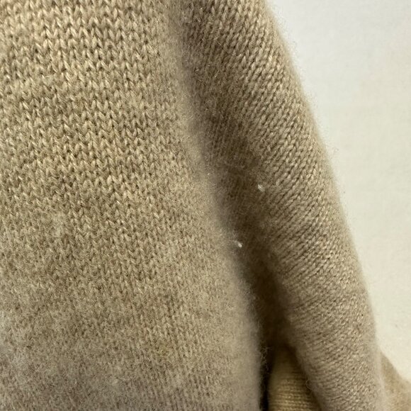 Nordstrom Womens 100% Cashmere Turtleneck Sweater Size S Beige Minimalist - Picture 10 of 13